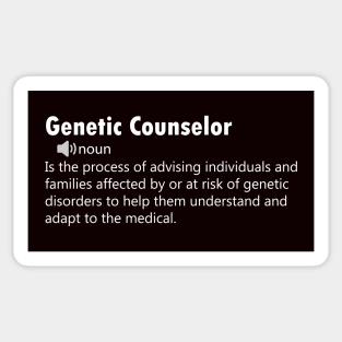 Funny Genetic Counselor - Definition Sticker